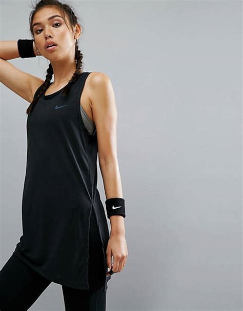 nike training weißer tanktop aus netzstoff|Training & Gym Tank Tops .